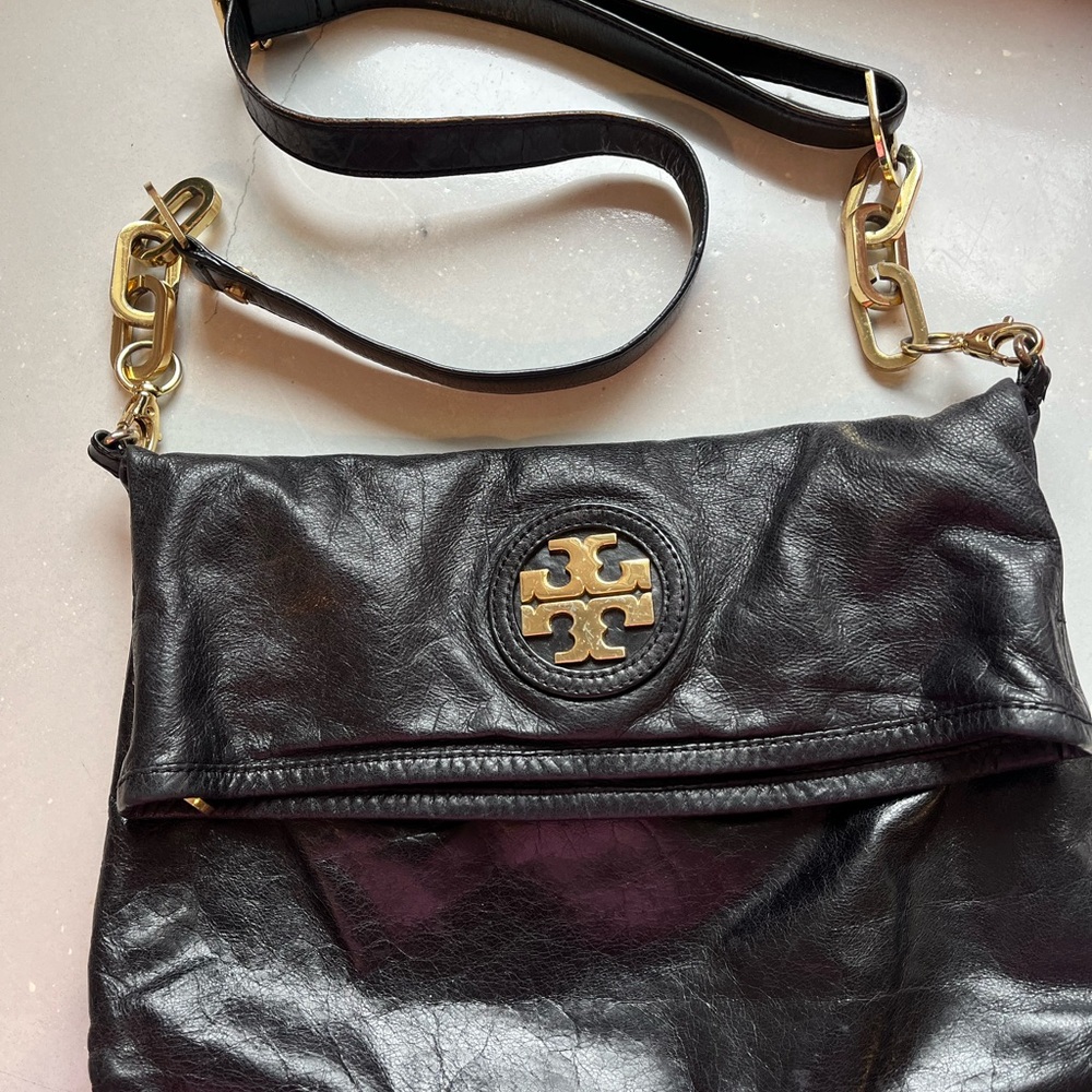 Tory Burch Black Leather Crossbody Bag
